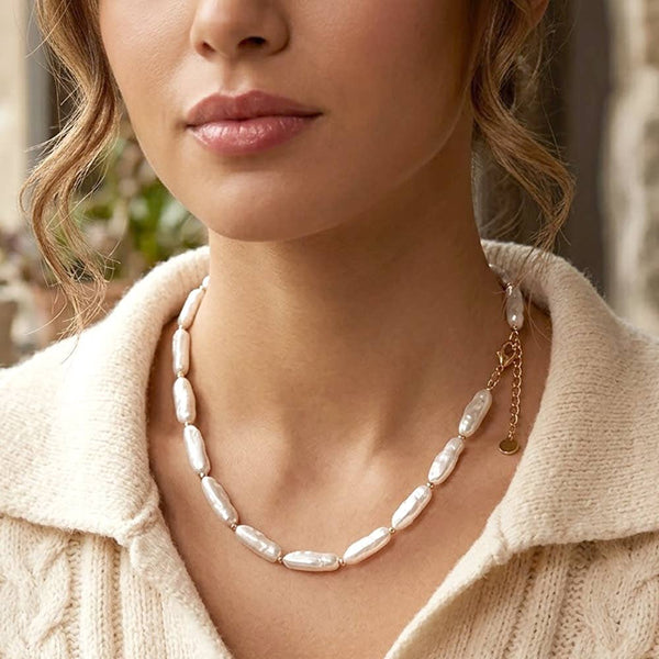 Baroque Pearl Beaded Necklace