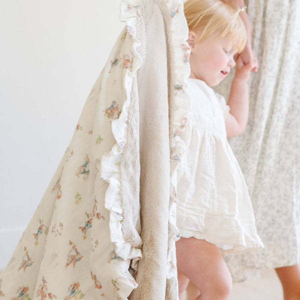 PETER RABBIT™ BAMBOO RAYON MUSLIN/LUSH BLANKETS: Girl - Lulu Bella Boutique