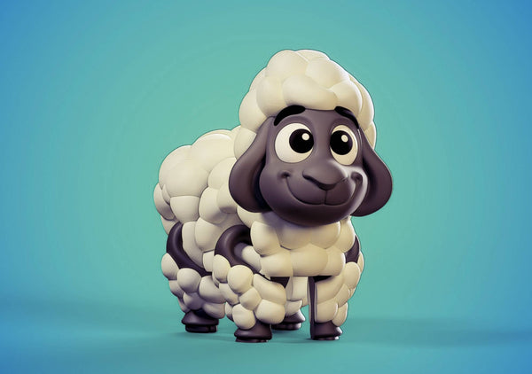 Blacknose Sheep 3D Printed Articulated Fidget Toy: Baby - 2.5" - Lulu Bella Boutique