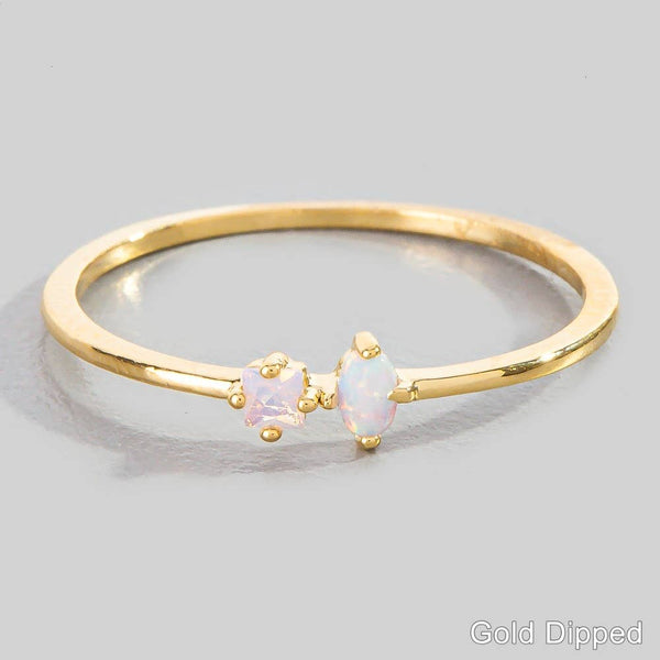 Gold Dipped Ribbon Bow Ring