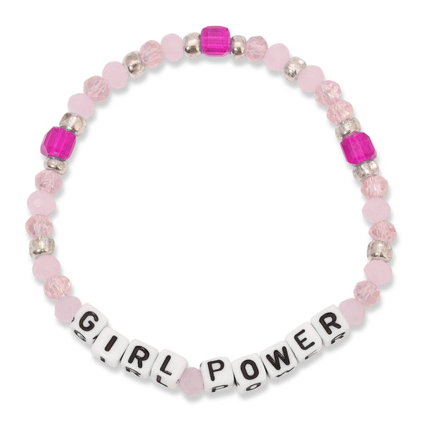 Kids Colorful Word Bracelets Select from 12 Styles: Fearless - Cranberry