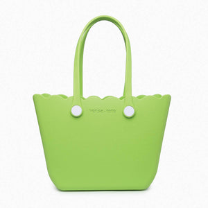 V2335 Rose Scalloped Versa Tote w/ Interchangeable Straps: Avocado