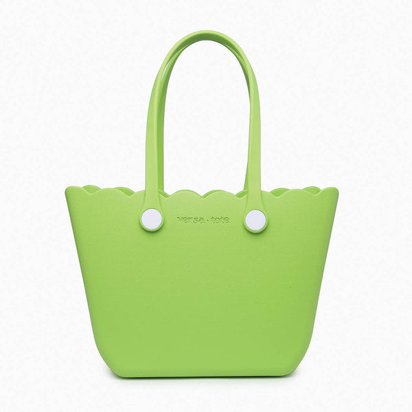 V2335 Rose Scalloped Versa Tote w/ Interchangeable Straps: Avocado