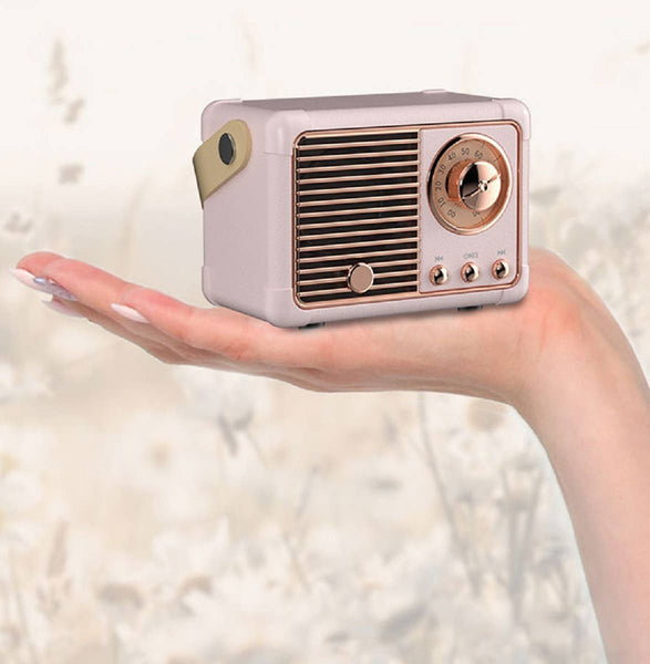 Retro Mini Wireless Bluetooth Speaker: PINK