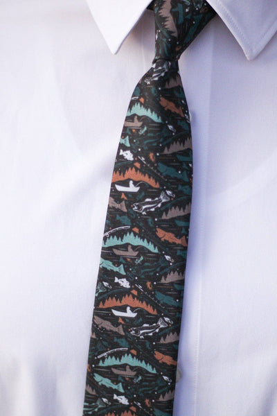 Lure - Navy Fishing Tie: 3.25" Standard Tie - Lulu Bella Boutique