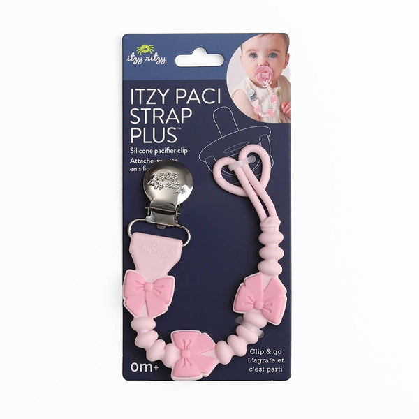 Itzy Paci Strap Plus™: Pink Bows