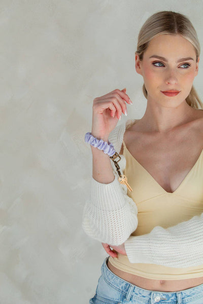 Lavender Dream Satin Keychain - Lulu Bella Boutique