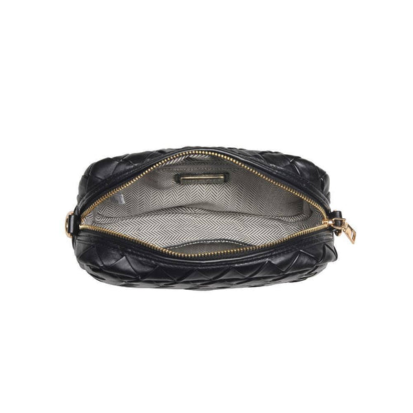 Maddie Woven Crossbody: Black - Lulu Bella Boutique