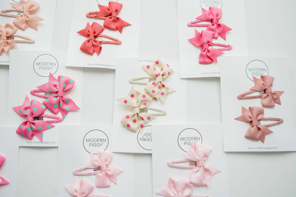 Bright Pink | Snap Clip Set - Lulu Bella Boutique