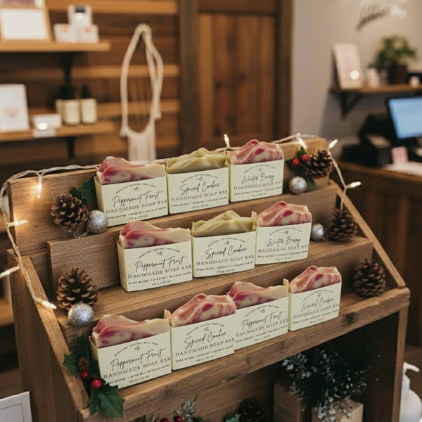 Peppermint Frost Handmade Soap Bar SEASONAL VEGAN Winter