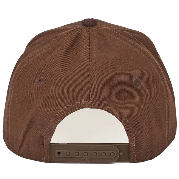 C.C COWBOY Letter Embroidered on Two Tone Trucker Hat: Brown/Brown - Lulu Bella Boutique