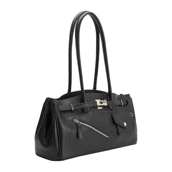 Rocky Black Recycled Vegan Lthr Shoulder Bag Pre-Order 3/30 - Lulu Bella Boutique