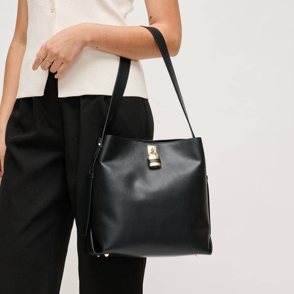 Caroline Hobo: Black - Lulu Bella Boutique