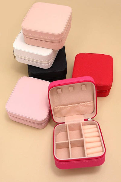 JEWELRY ORGANIZER TRAVEL BOX CASE | 40P532: Off White