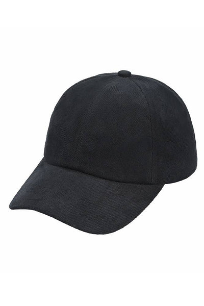 C.C Brushed Twill Baseball Cap: Black