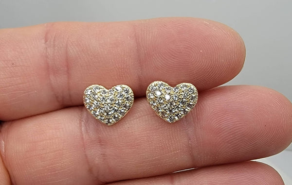 Heart Shape Post Earring: GOLD - Lulu Bella Boutique