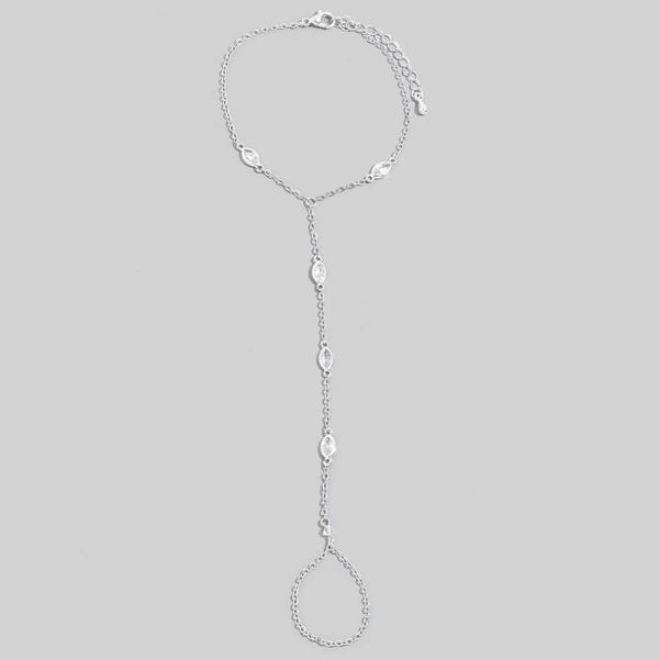 Cz Marquise Hand Chain Bracelet