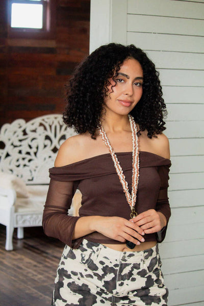 Cinnamon Striped Lanyard
