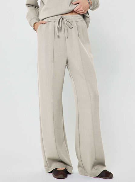 Collared Half-Zip Pullover Sweatshirt Set: Fog