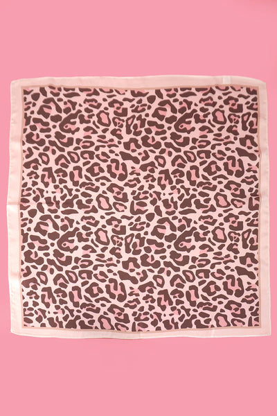 LEOPARD ANIMAL SILKY FEEL BANDAN: Pink
