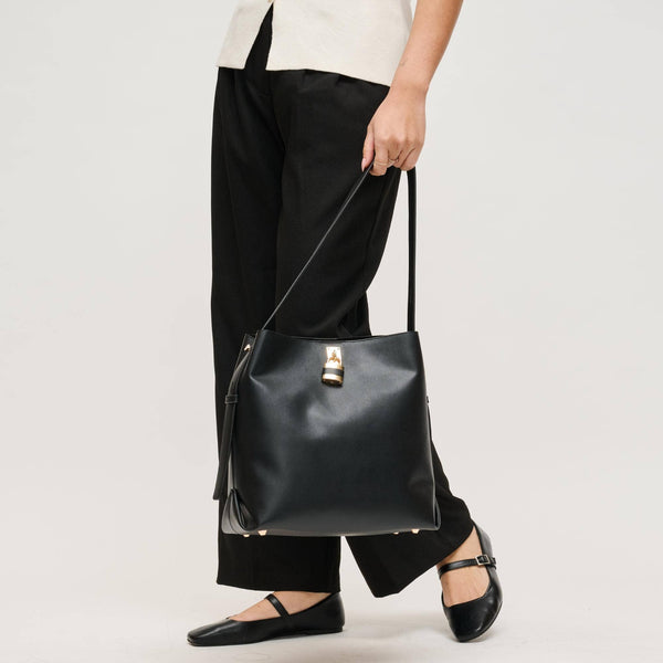 Caroline Hobo: Black - Lulu Bella Boutique