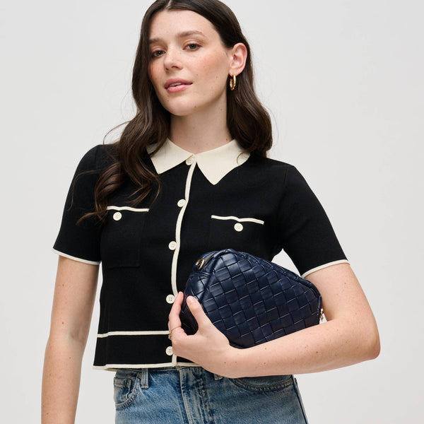 Maddie Woven Crossbody: Black - Lulu Bella Boutique