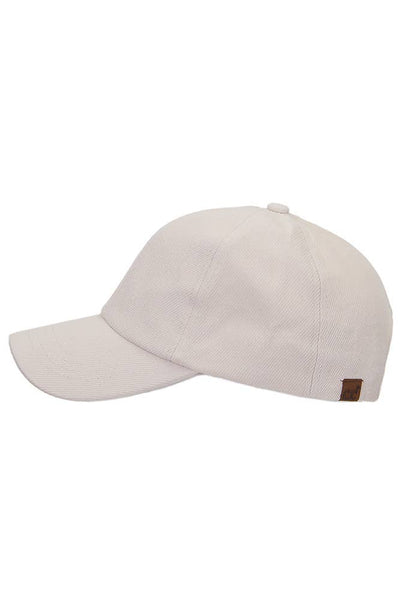 C.C Brushed Twill Baseball Cap: Gray