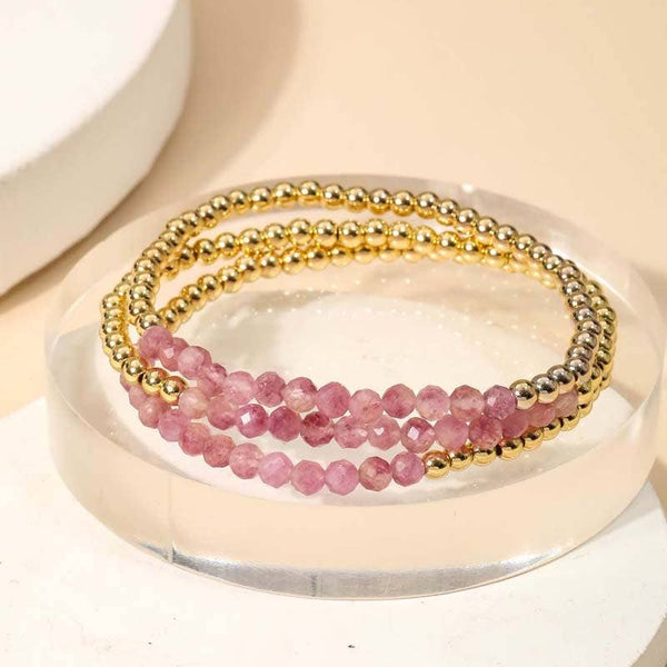 Beaded Stretch Bracelet Set: AMZ - Lulu Bella Boutique