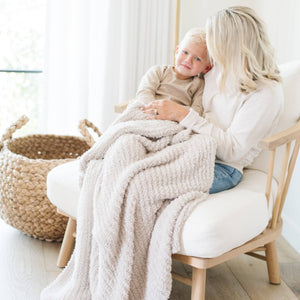 RIBBED BAMBONI® TODDLER BLANKETS: Moonbeam