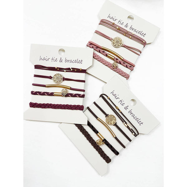 Boho Inspired Hair Tie Bracelets: MIX COLOR / ONE(6) - Lulu Bella Boutique