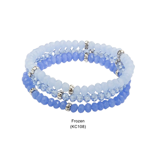 Kids Mini Crystal | Splash & Sparkle Stretch Bracelets Set3: Tie-Dye (KC101) - Lulu Bella Boutique