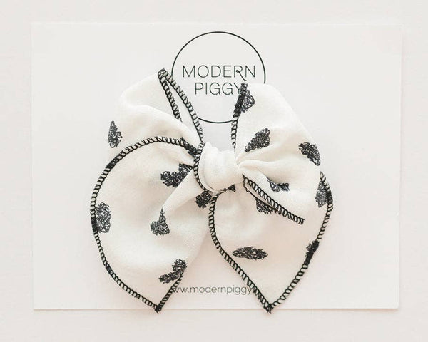 Be Mine | Petite Party Bow: Nylon Headband - Lulu Bella Boutique