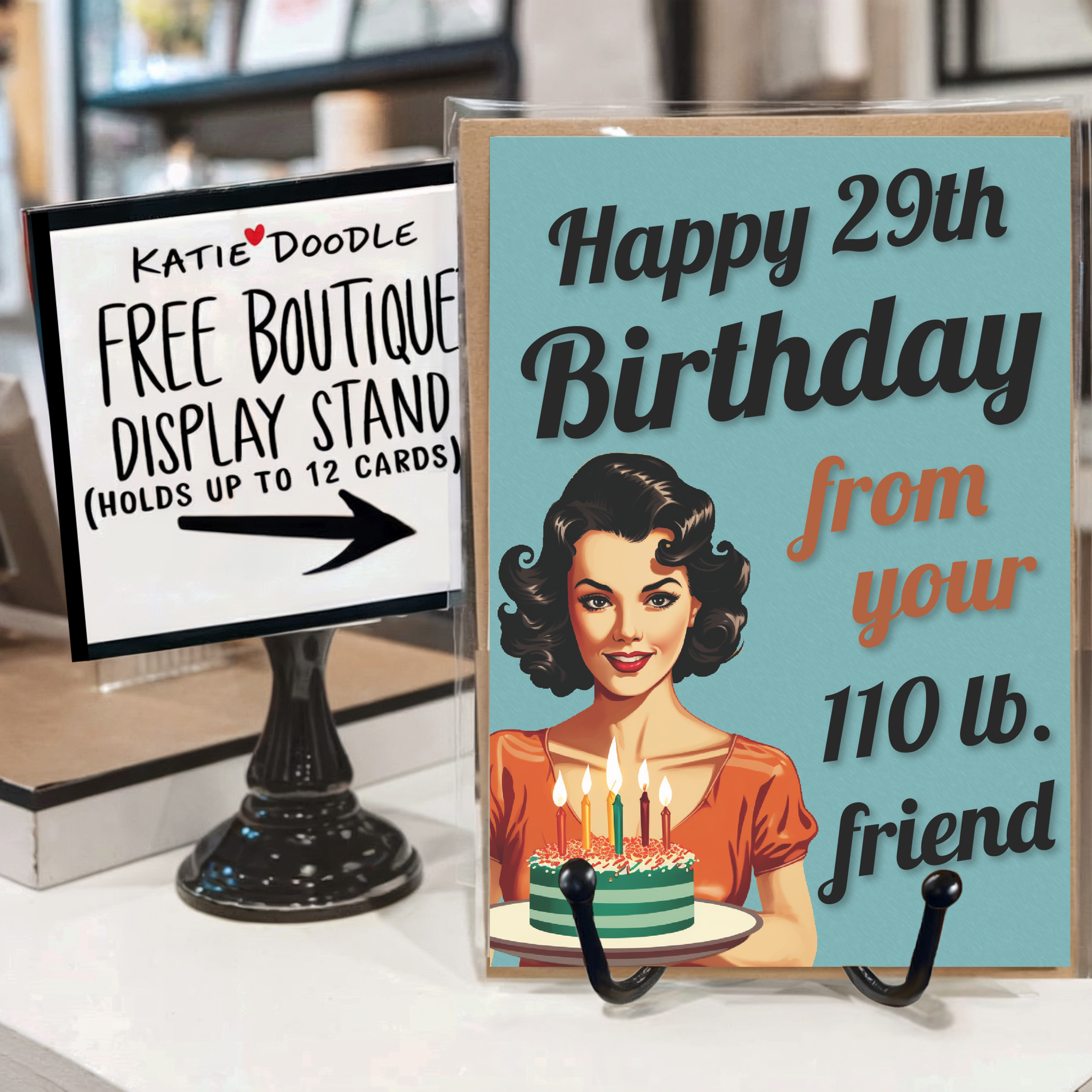 Funny Birthday Greeting Cards for Her, Friend (Blank Inside)