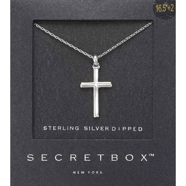SECRET BOX_14K Gold Dipped Cross Pendant Necklace
: Silver
