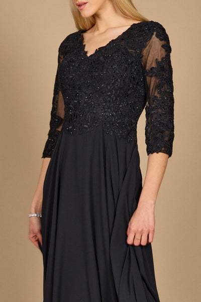 Dylan & Davids Formal Mother of the Bride Dress: Black / L - Lulu Bella Boutique