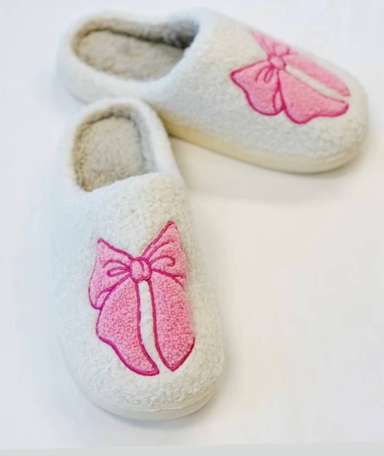 Christa Cozy Ballet Pink Bow Slippers: X small