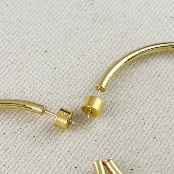 18k Gold Filled 60mm New Wave Hoop - Lulu Bella Boutique