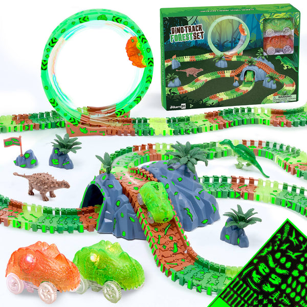 Dinosaur Forest Race Car Track Edition STEM Toy Gift Set