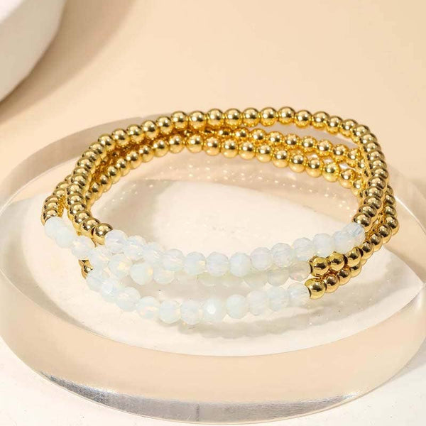 Beaded Stretch Bracelet Set: AMZ - Lulu Bella Boutique