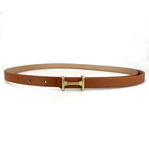 VERSATILE BLACK THIN BELT WOMEN'S ACCESSORIES_CWABE0694: Brown / (OS) 1 - Lulu Bella Boutique