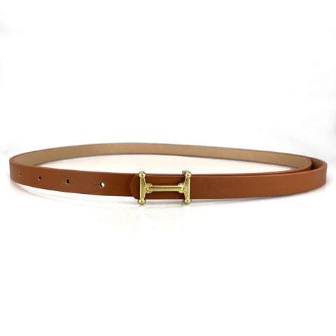 VERSATILE BLACK THIN BELT WOMEN'S ACCESSORIES_CWABE0694: Brown / (OS) 1 - Lulu Bella Boutique