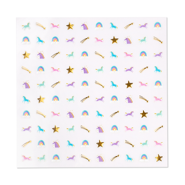 Unicorn + Rainbows Nail Stickers - 1 Pk.