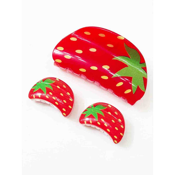 Fruit Theme Hair Trio Claw Set: MIX COLOR / ONE(12) - Lulu Bella Boutique