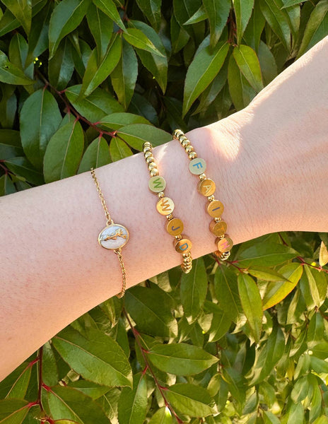 Gold WWJD Letter Bracelet: Small