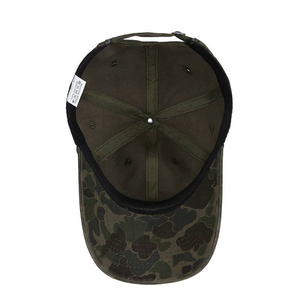Vintage Camo Print Adjustable Unstructured Dad Baseball Cap: DarkGreen / M - Lulu Bella Boutique