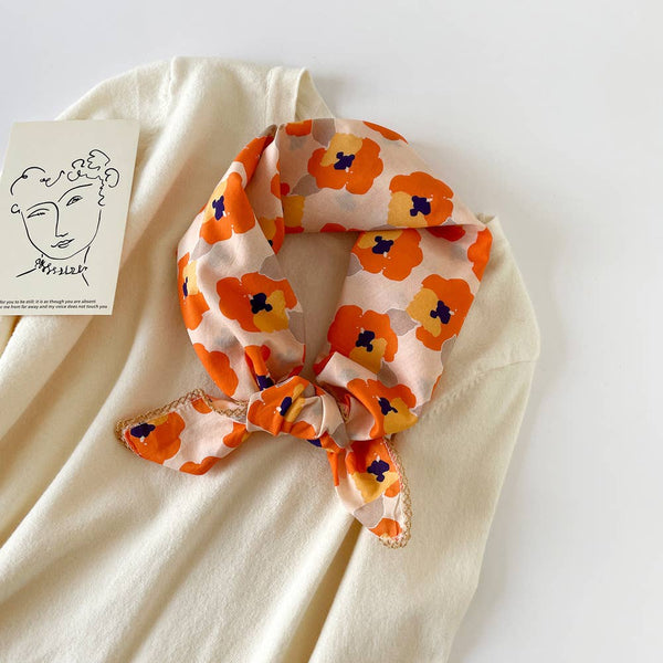 Versatile Retro Printed Square Scarf - Lulu Bella Boutique