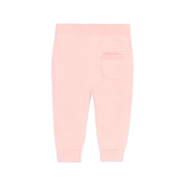 Pocket Sweater Knit Baby Legging Pants (Organic Cotton): Sweet Pink