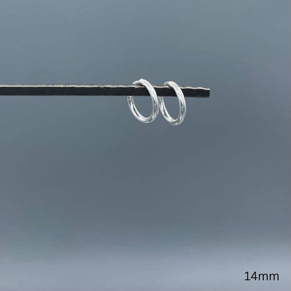 2mm Sterling Silver Endless Hoops: 16mm - Lulu Bella Boutique