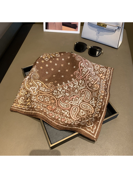 Vintage Paisley Bandana Print Square Scarf