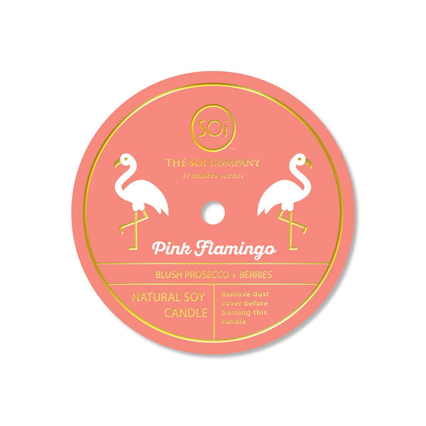 Pink Flamingo12oz White Flamingo Confetti Candle - Lulu Bella Boutique